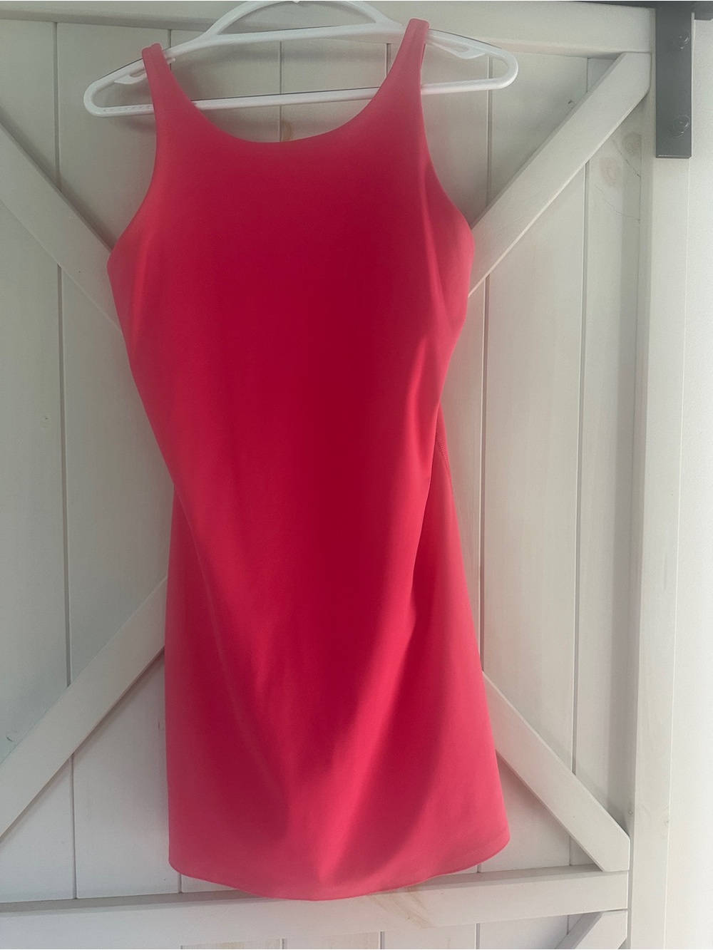 SPANX Sleeveless High Neck Mini Dress in Bright Pink - Picture 6 of 8